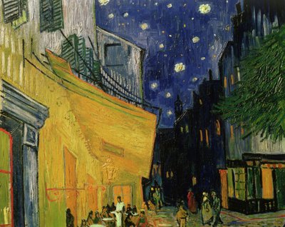 Cafe Terrace, Place du Forum, Arles (detail) by Vincent van Gogh